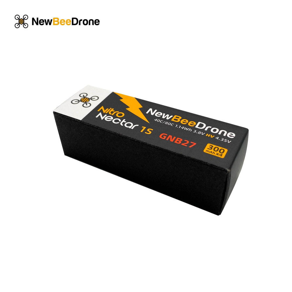 NewBeeDrone Nitro Nectar Gold 300mAh 1S HV LiPo Battery with GNB27 (4 Battery)