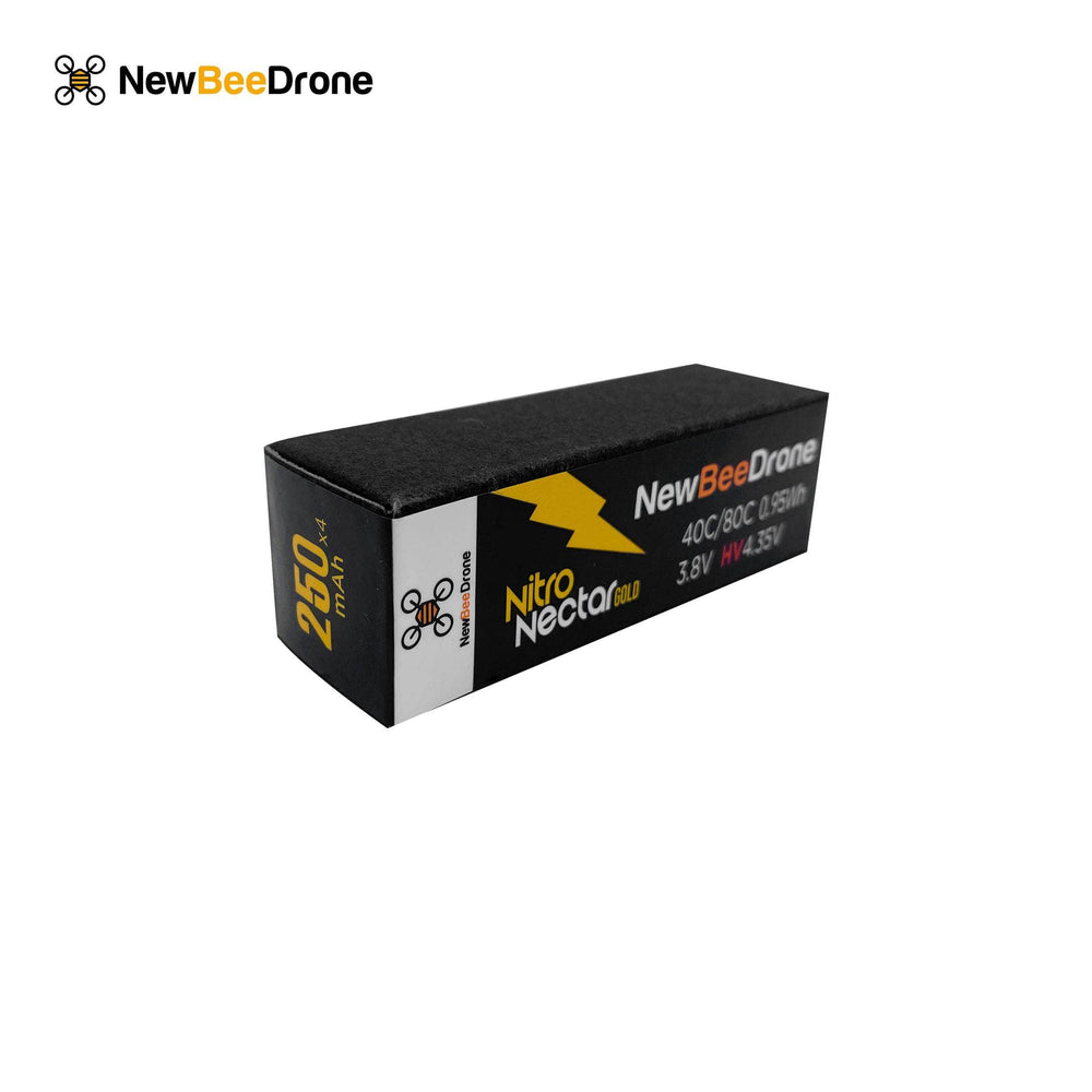 NewBeeDrone Nitro Nectar Gold 250mAh 1S HV LiPo Battery (4 Battery)