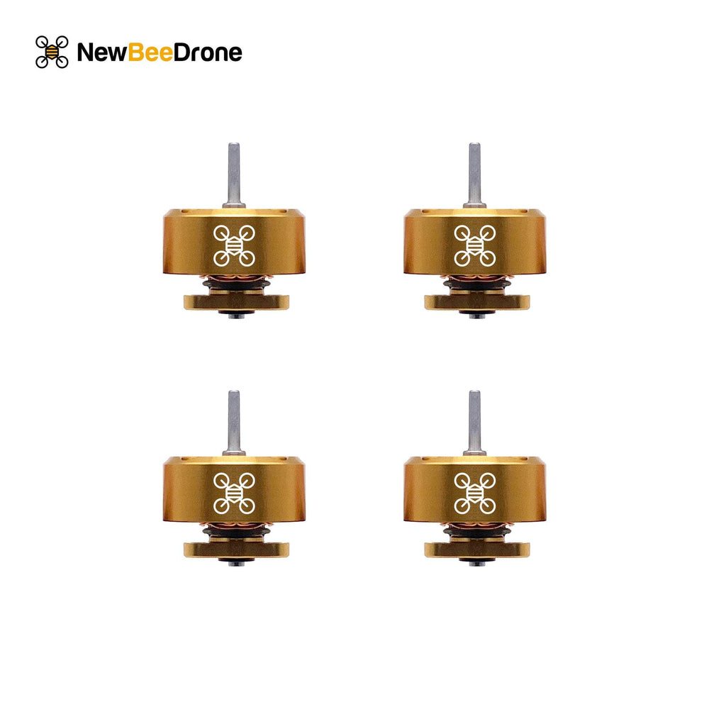 NewBeeDrone 0802 18000kv Brushless Motors - Unibell Gold Edition (Set of 4)