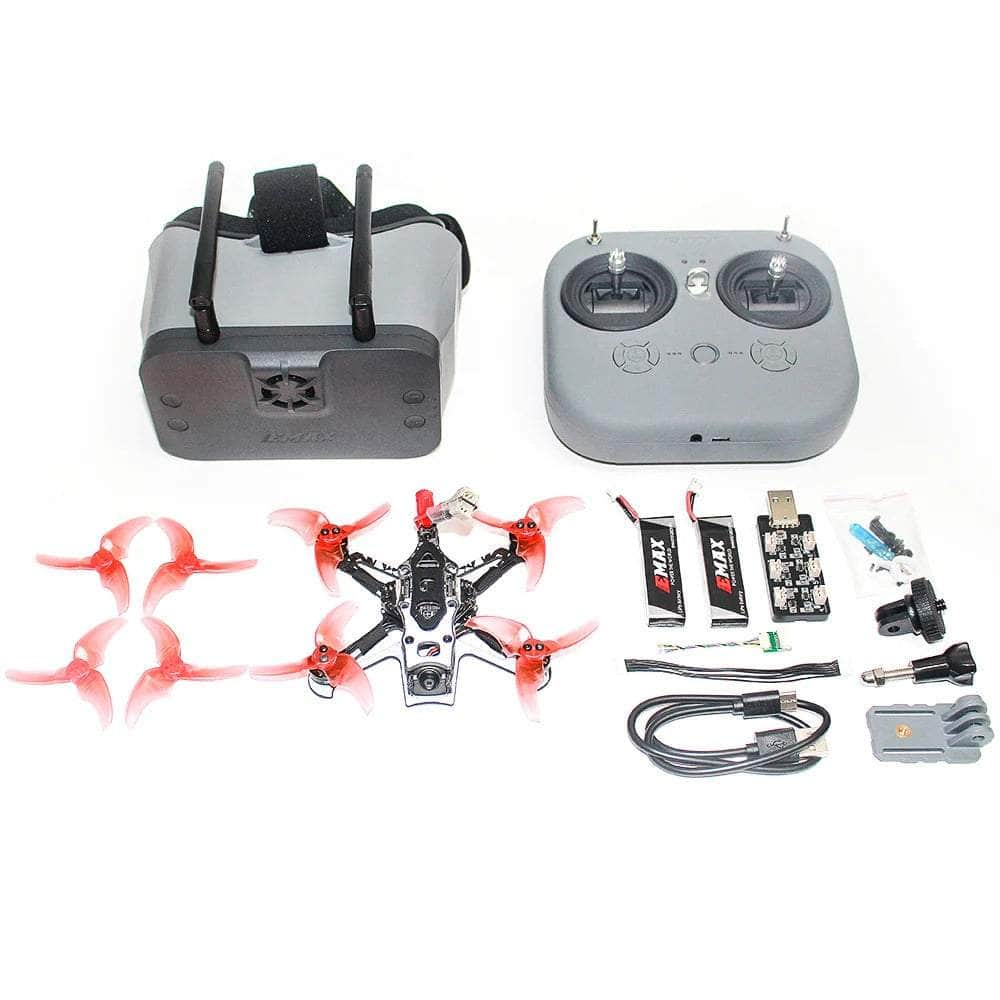 EMAX RTF Tinyhawk III Plus Freestyle Ready-to-Fly ELRS 2.4GHz Analog Kit w/ Goggles, Radio Transmitter, Batteries, Charger, and Drone