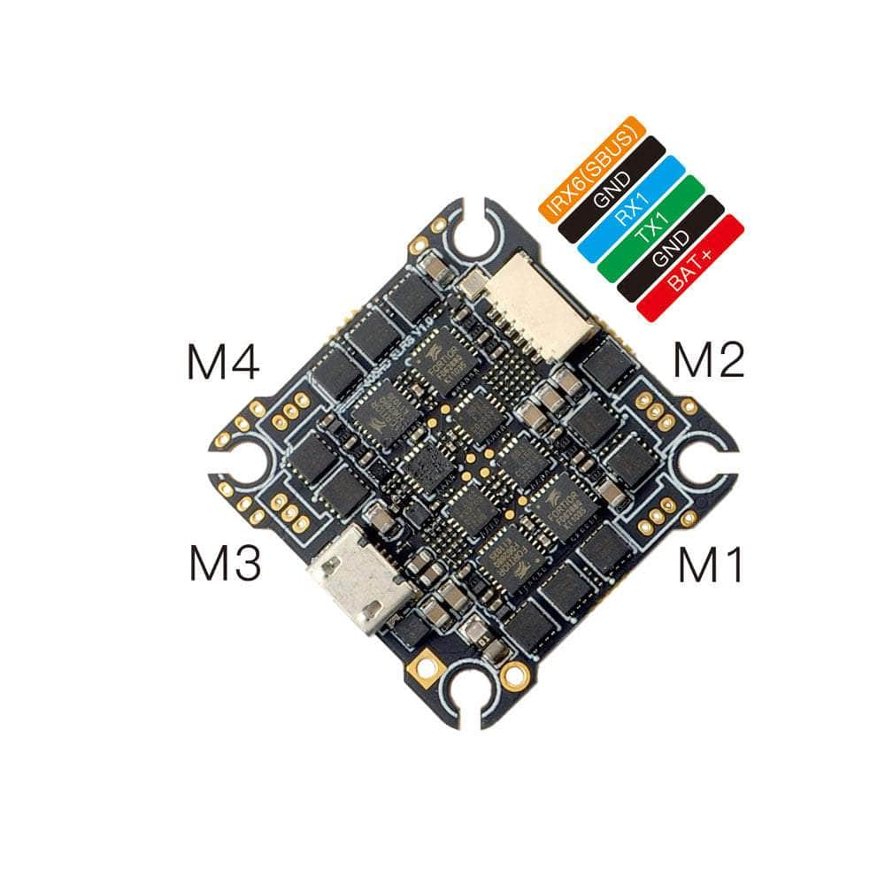 HappyModel SuperF405HD 2-4S F4 AIO Toothpick/Whoop Flight Controller (w/ 20A 8Bit 4in1 ESC & 2.4GHz ELRS RX)