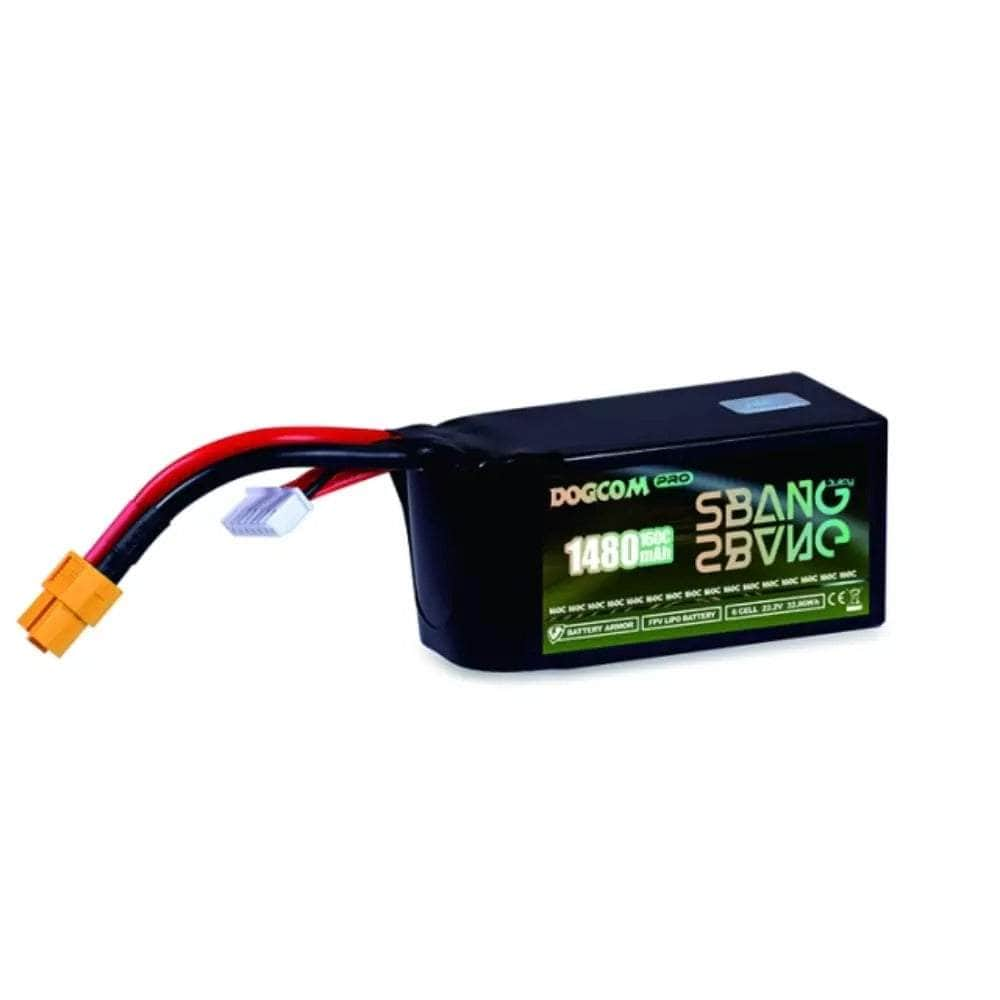 DogCom SBang V2 22.2V 6S 1480mAh 160C LiPo Battery - XT60