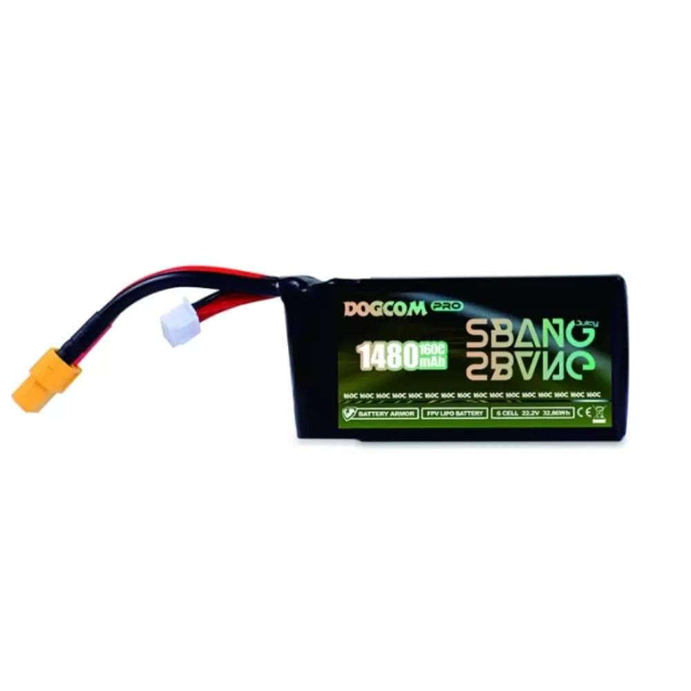 DogCom SBang V2 22.2V 6S 1480mAh 160C LiPo Battery - XT60