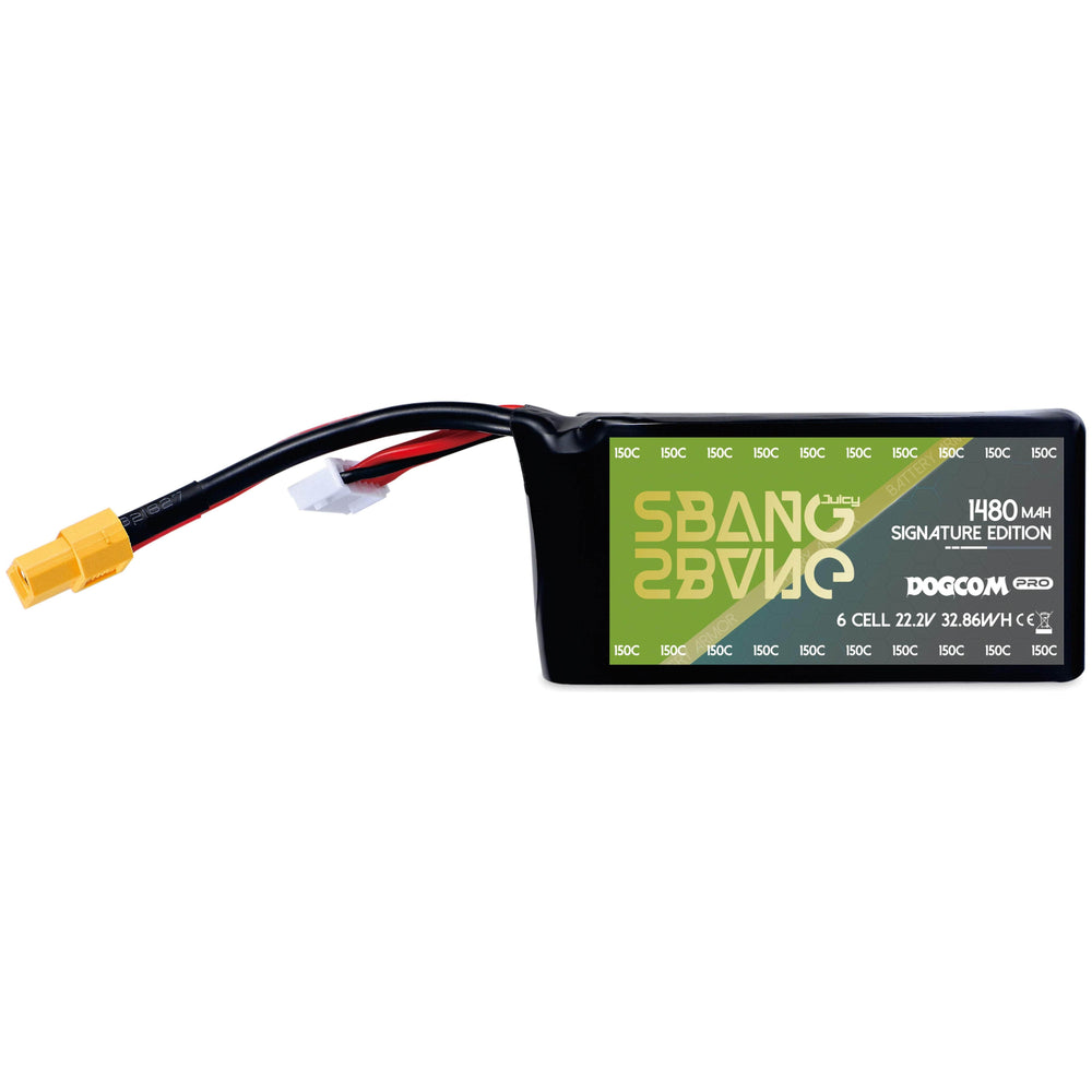 DogCom SBang 22.2V 6S 1480mAh 150C LiPo Battery - XT60