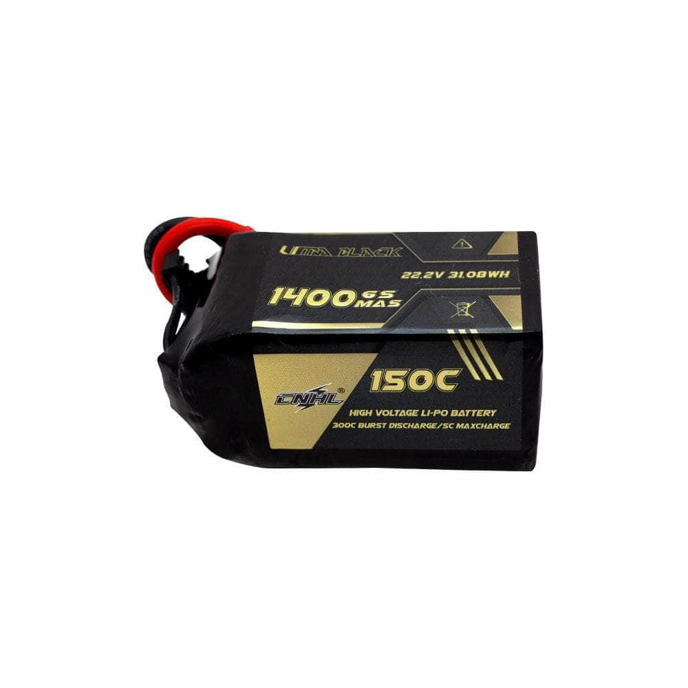 CNHL Ultra Black Series 22.2V 6S 1400mAh 150C LiPo Battery - XT60