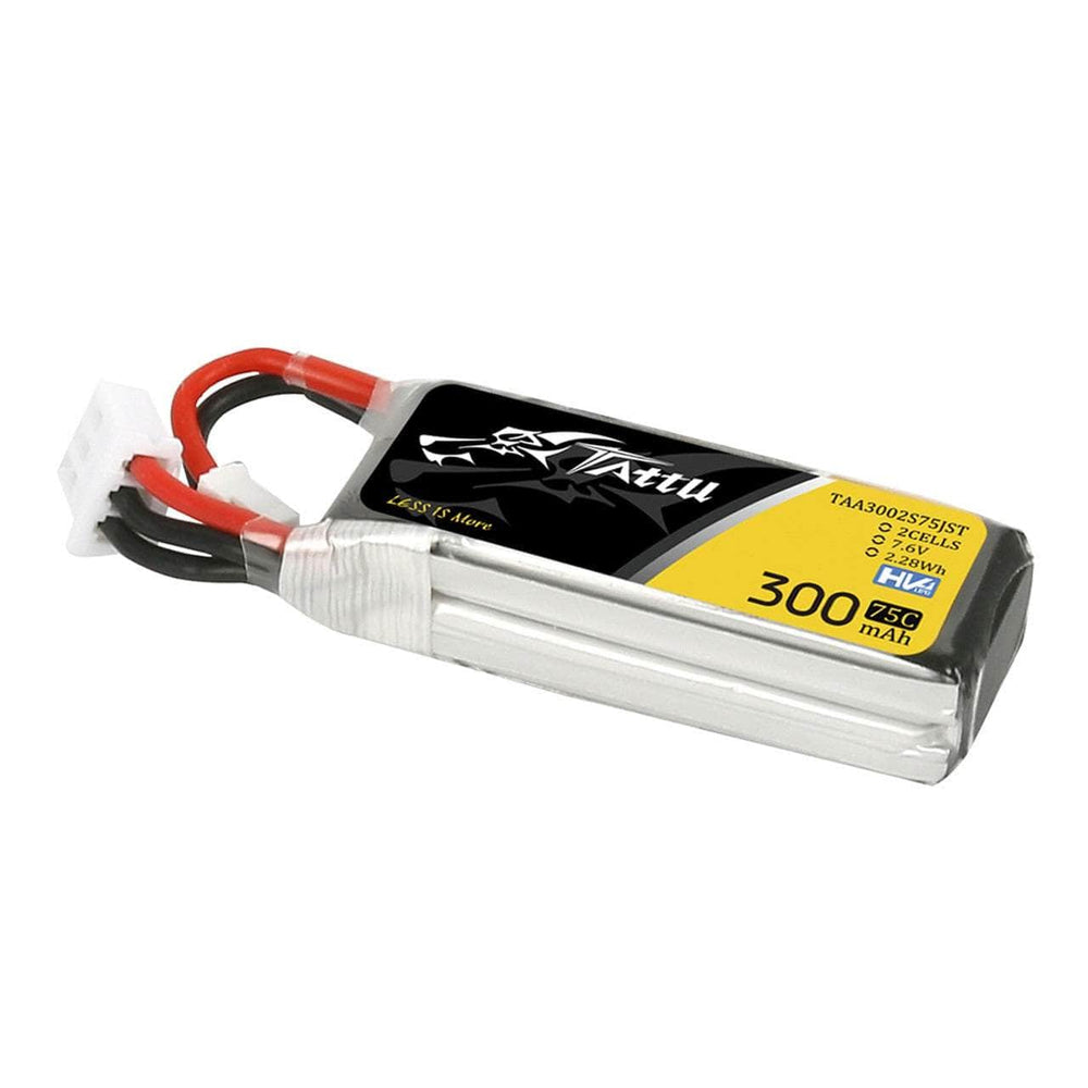 Tattu 7.6v 2S 300mAh 75C LiPo Micro Battery - JST