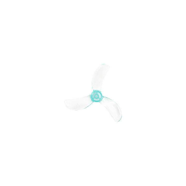 Sub250 Gemfan Pros Tri-Blade 40mm Micro/Whoop Prop 8 Pack - Teal (1.5mm Shaft)