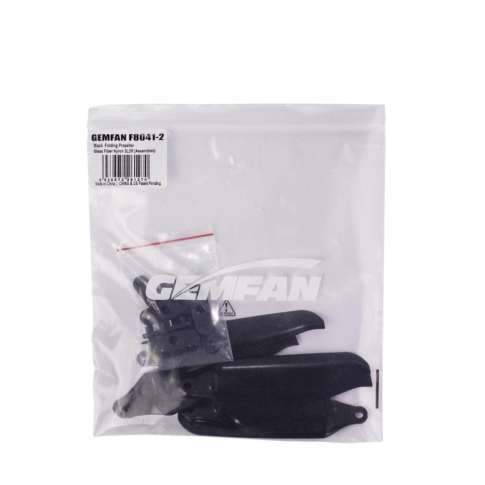 Gemfan F8041 Folding 2-Blade Propeller (Set of 2) - Black