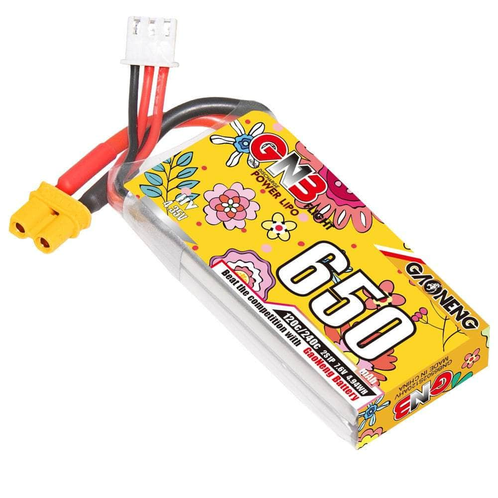 Gaoneng GNB 7.6V 2S 650mAh 120C LiHV Micro Battery - XT30