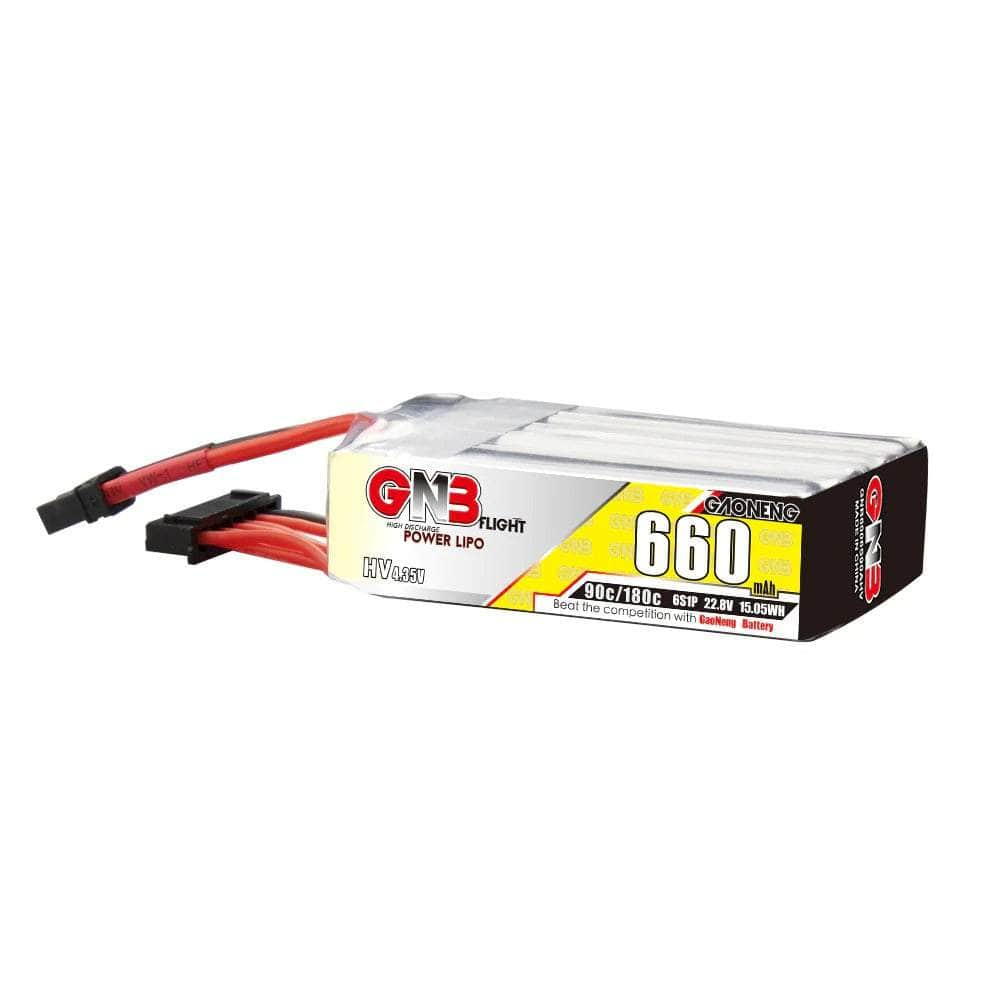 Gaoneng GNB 22.8V 6S 660mAh 90C LiHV Micro Battery (Long Type) - XT30