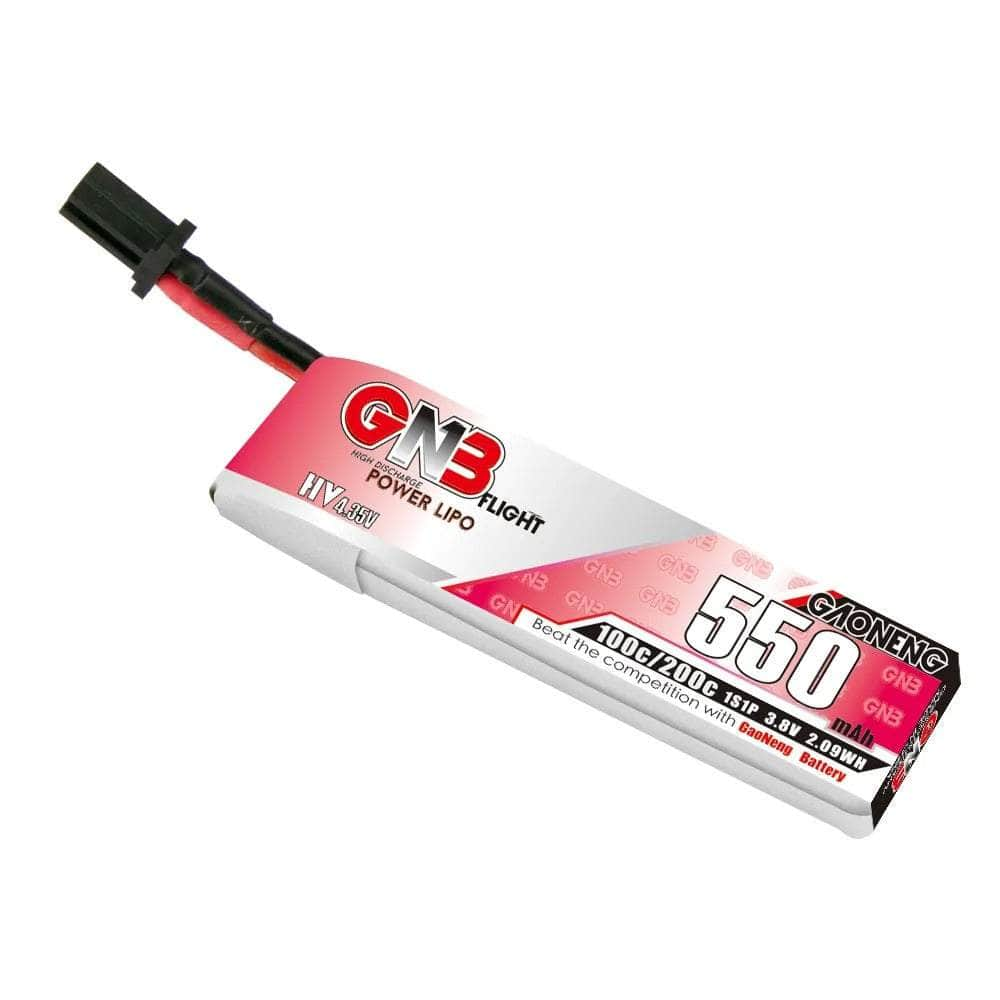 Gaoneng GNB 3.8V 1S 550mAh 100C LiHV Whoop/Micro Battery w/ Cabled - A30