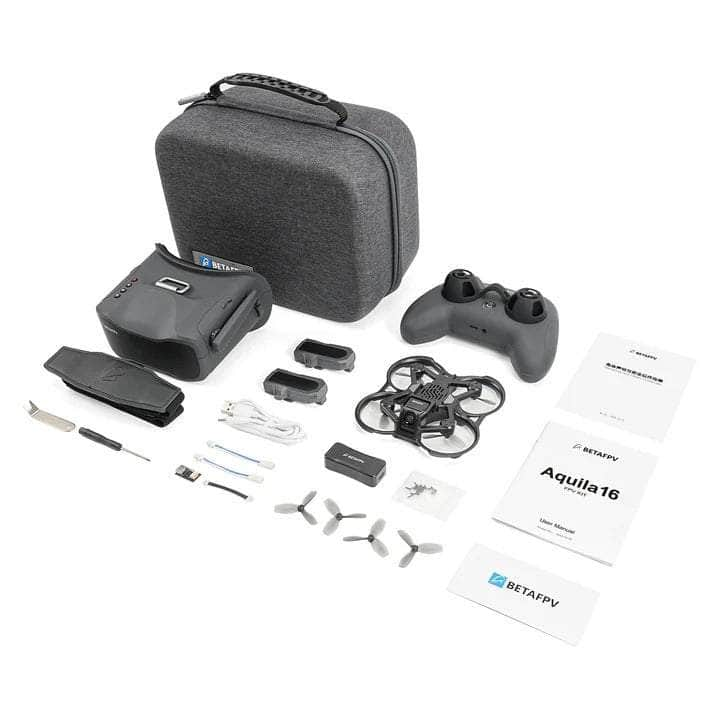 (PRE-ORDER) BetaFPV RTF Aquila16 FPV Analog Kit - Aquila16, Goggles, Transmitter, Batteries, Charger & Case