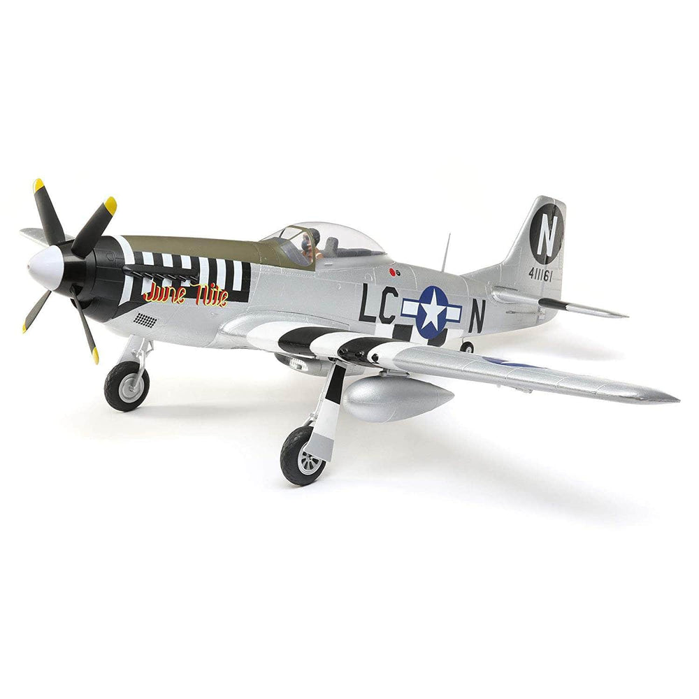 E-flite RC Airplane P-51D Mustang 1.2m BNF Basic with AS3X and Safe Select, EFL8950