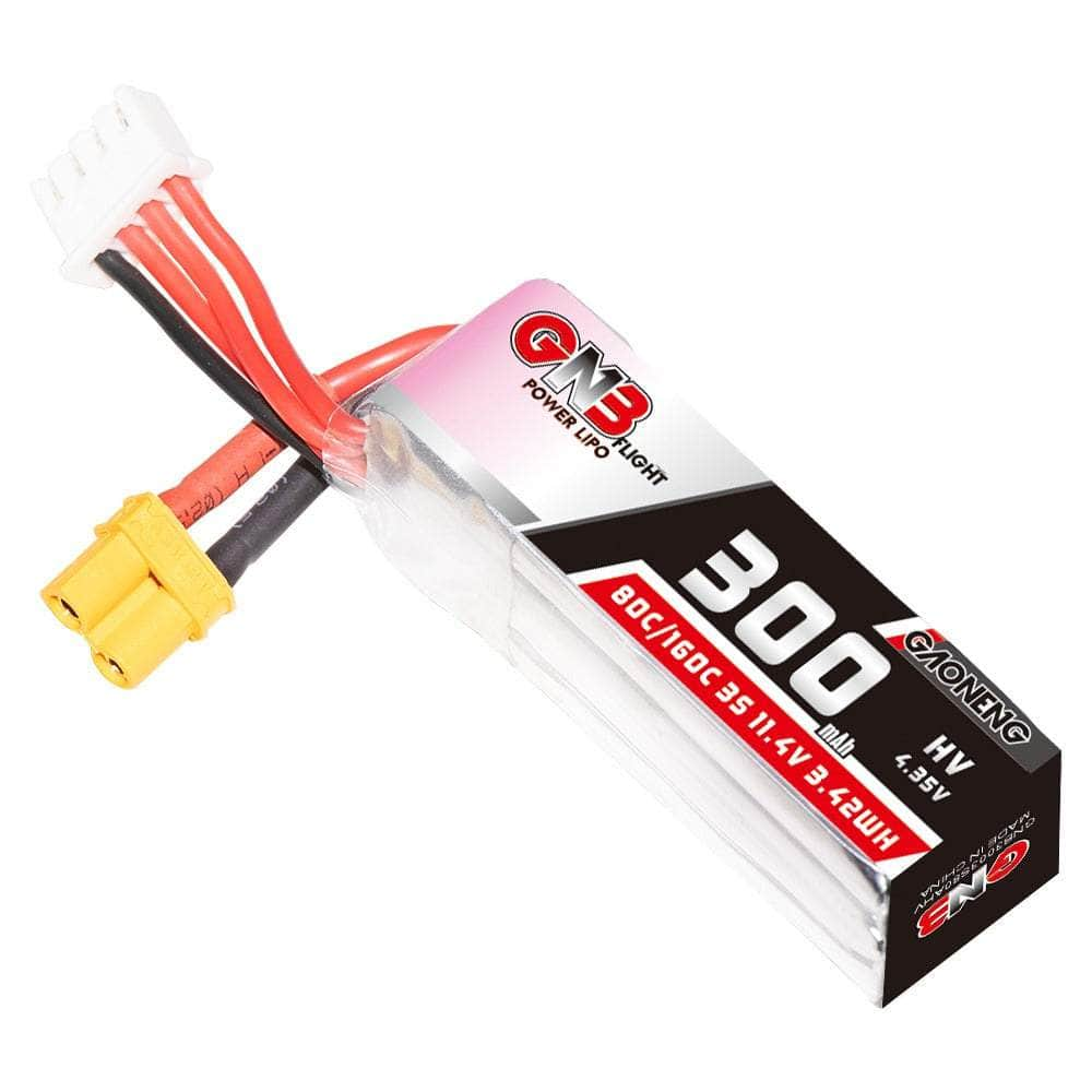 Gaoneng GNB 11.4V 3S 300mAh 80C LiHV Micro Battery - XT30