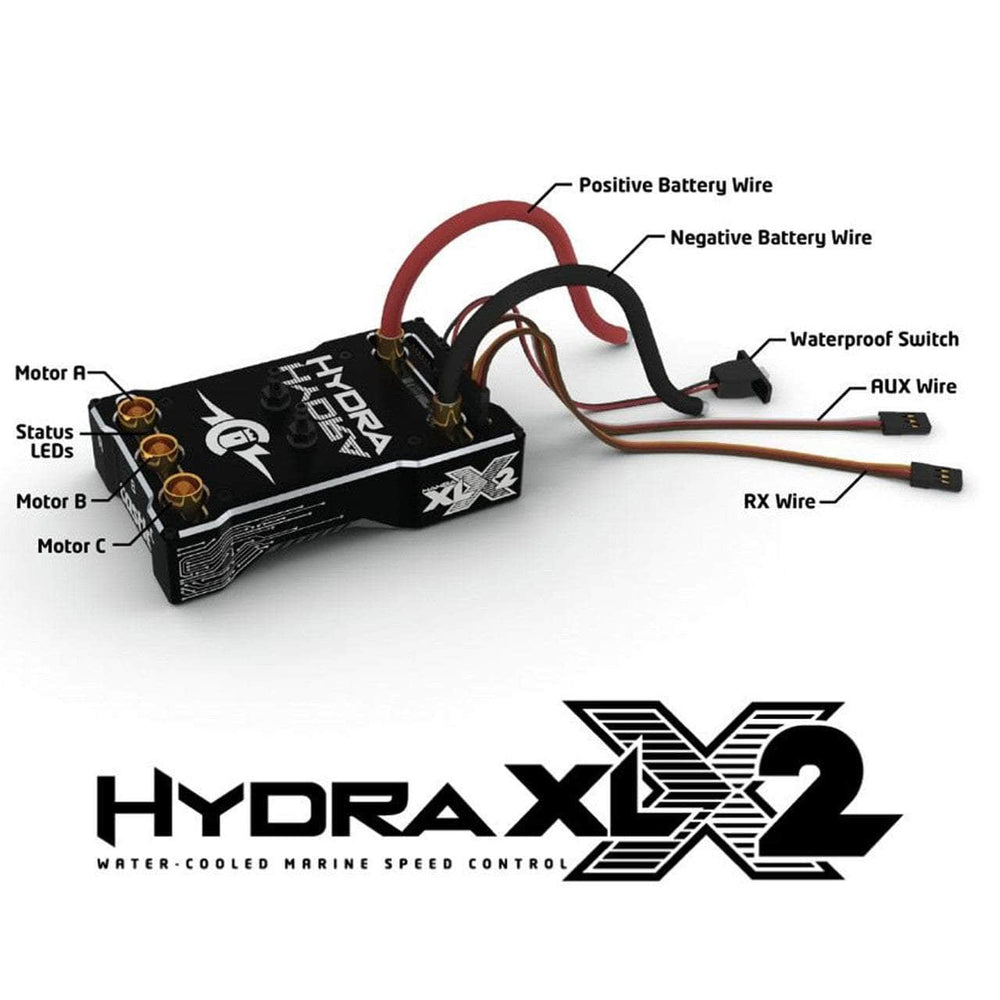 CSE010-0173-00, Castle Creations Hydra XLX2 8S Brushless Marine ESC