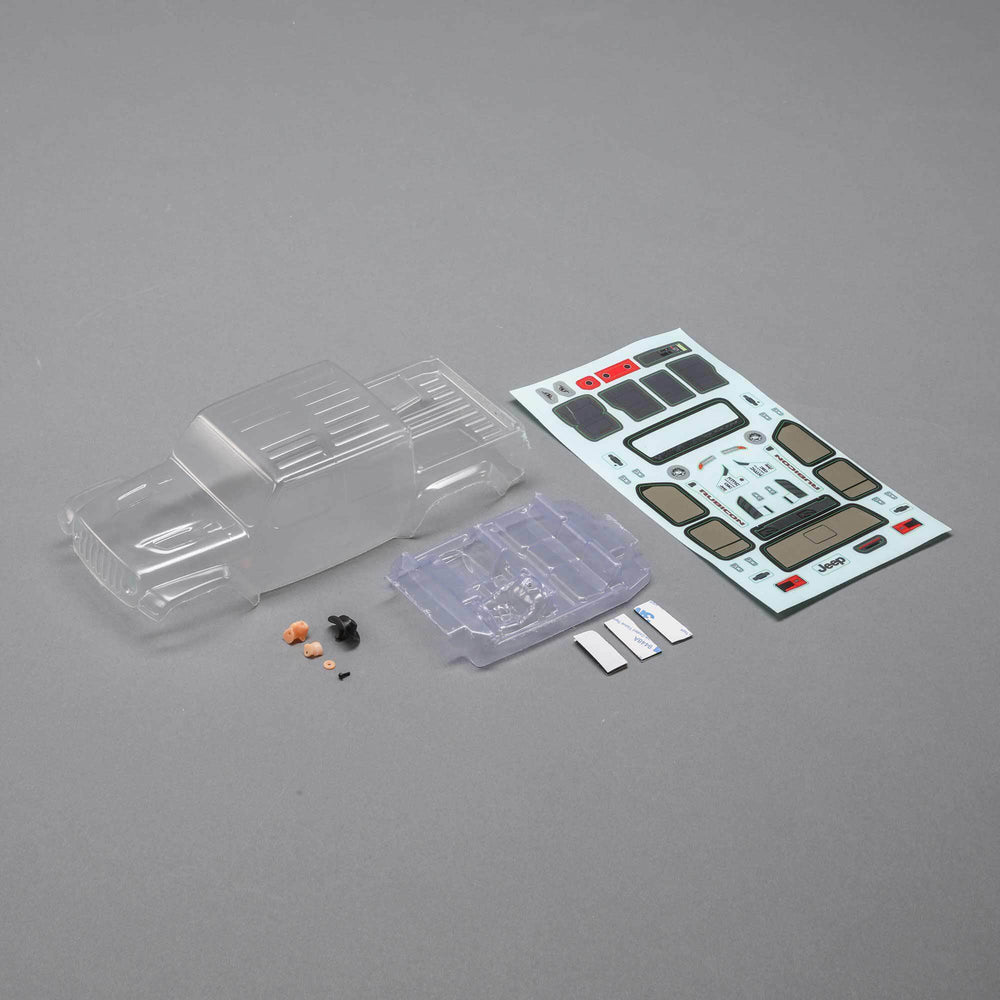 AXI200005, Jeep JT Gladiator Body Set, Clear:SCX24