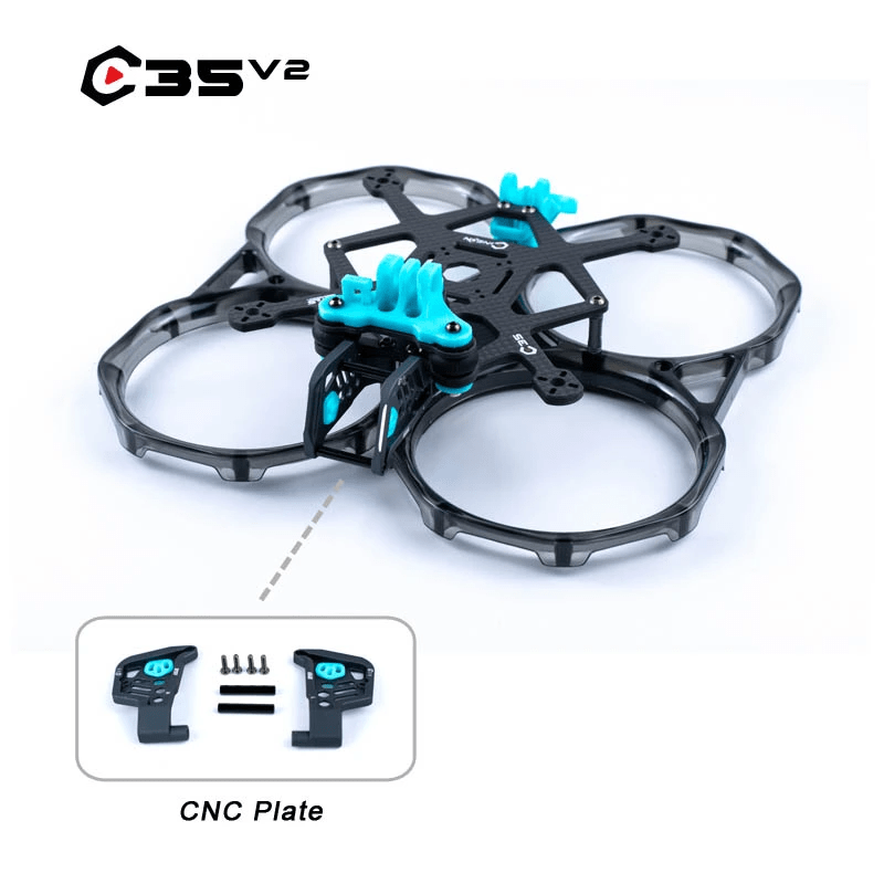 AxisFlying CineON C35 V2 Cinewhoop 3.5" Micro Frame Kit - Clear Gray Prop Guard