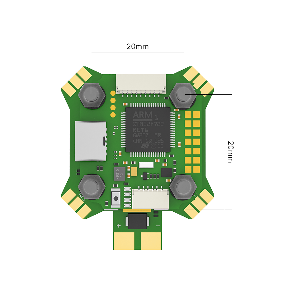 iFlight BLITZ Mini F7 V1.2 E55S 2-6S 20x20 Stack/Combo (F7 FC / 55A BlheliS 4in1 ESC)