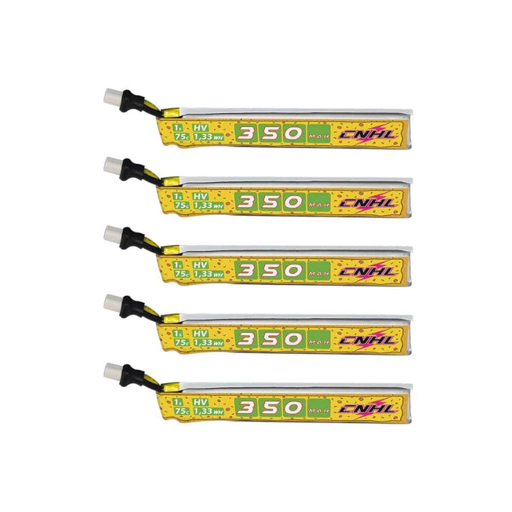 CNHL SpeedyPizza 3.8V 1S  350mAh 75C LiHV Battery 5 Pack - BT2.0