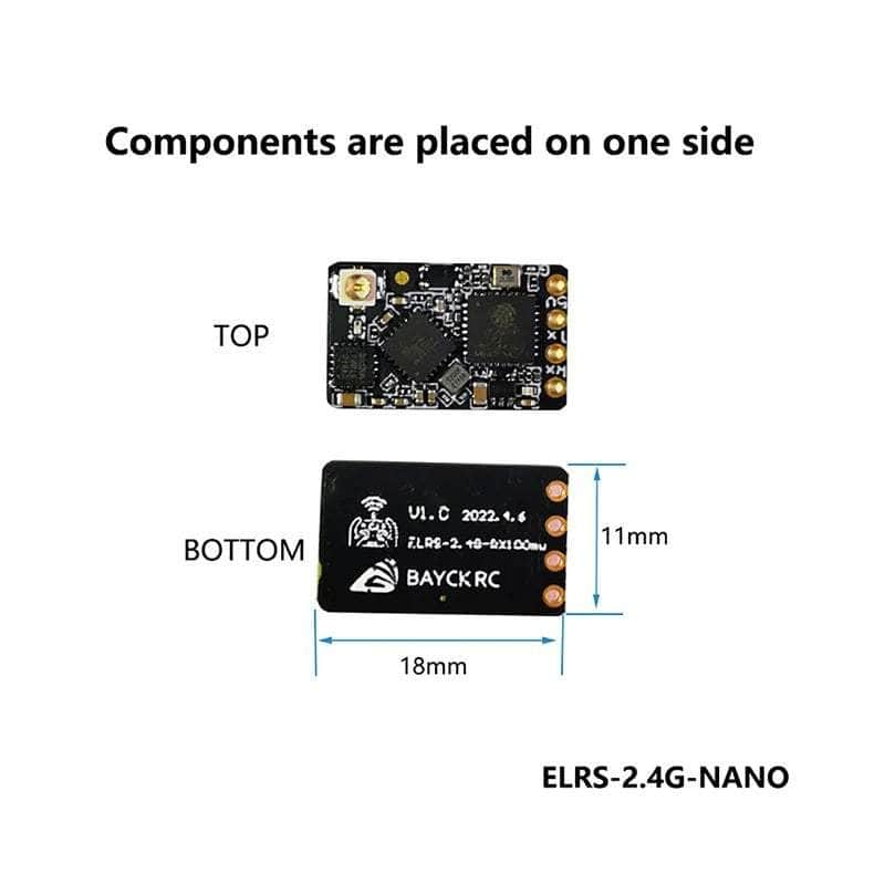 BayckRC ELRS 2.4GHz Receiver - T Antenna