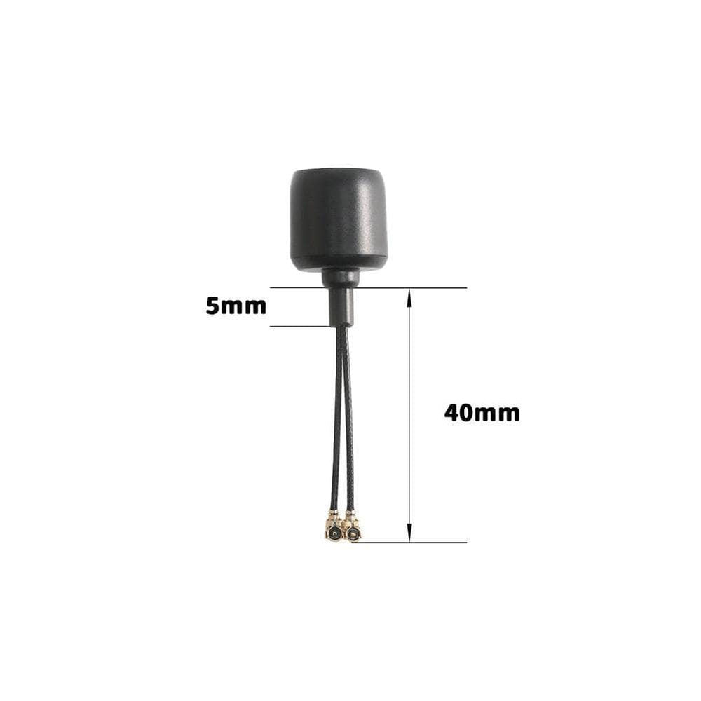 FlyFishRC Osprey Dual Band Antenna 5.8GHz / 2.4GHz U.FL Antenna for DJI O3 Air Unit - Black - Choose Version