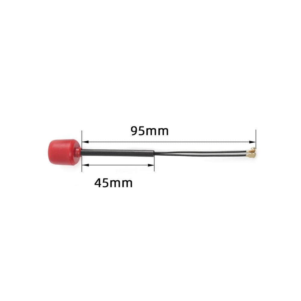 FlyFishRC Osprey Dual Band Antenna 5.8GHz / 2.4GHz 95mm U.FL Antenna for DJI O3 Air Unit - Red