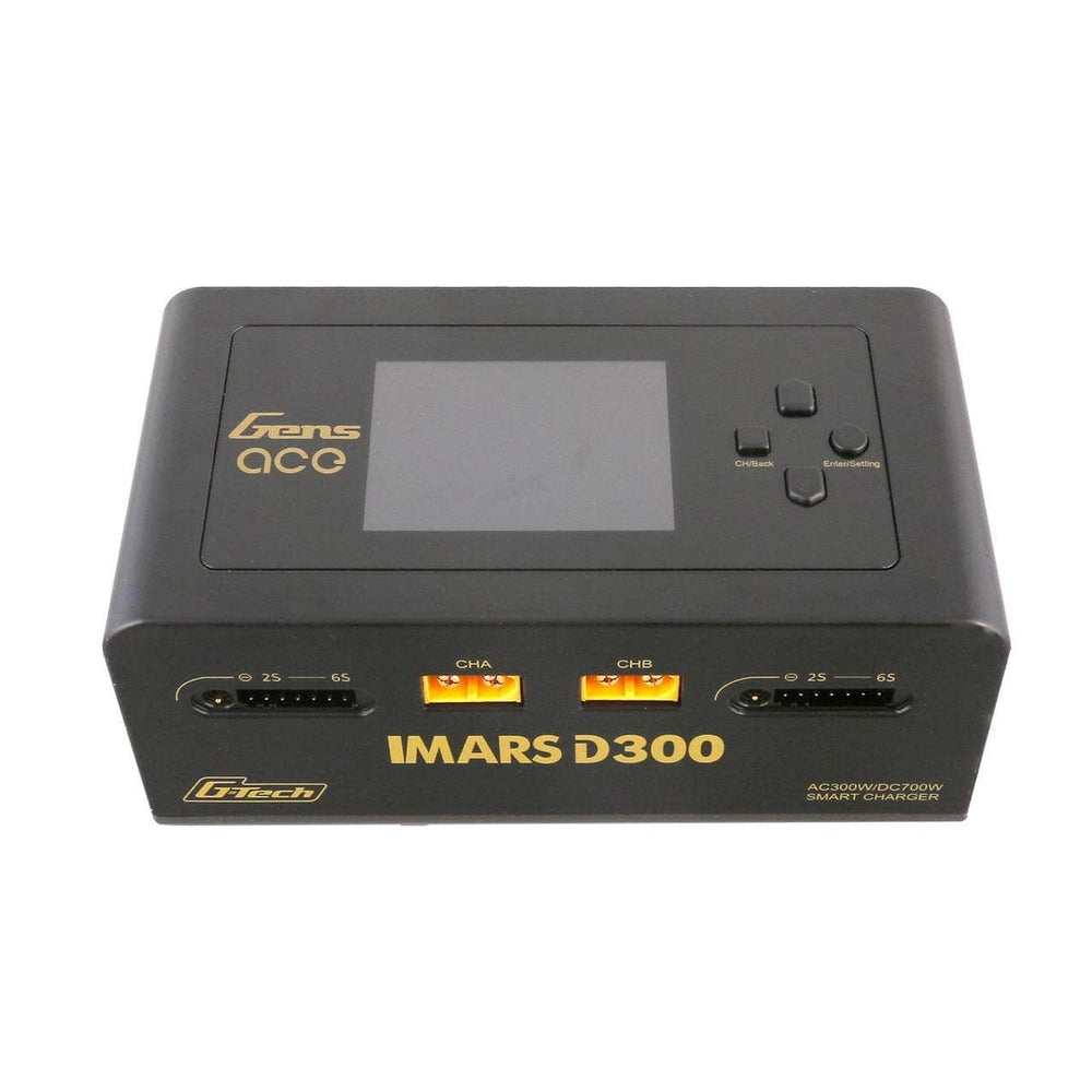 GensAce IMARS D300 G-Tech 300W/700W 1-6S 32A Dual Channel AC/DC Smart Charger - Black