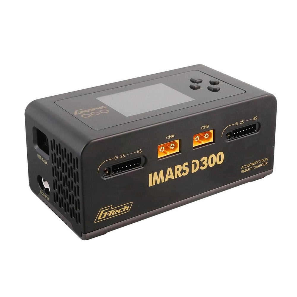 GensAce IMARS D300 G-Tech 300W/700W 1-6S 32A Dual Channel AC/DC Smart Charger - Black