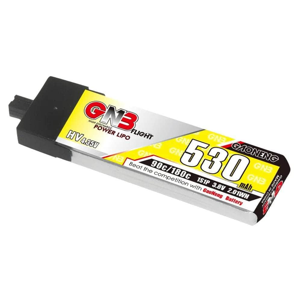 Gaoneng GNB 3.8V 1S 530mAh 90C LiHV Whoop/Micro Battery w/ Plastic Head - A30