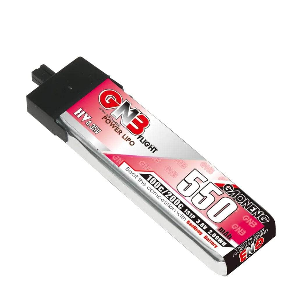 Gaoneng GNB 3.8V 1S 550mAh 100C LiHV Whoop/Micro Battery w/ Plastic Head - A30