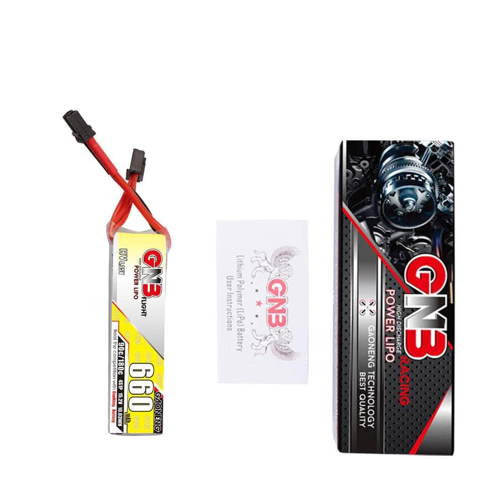 Gaoneng GNB 15.2V 4S 660mAh 90C LiHV Micro Battery (Long Type) - XT30