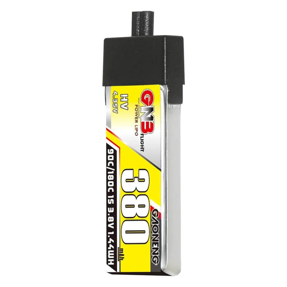 Gaoneng GNB 3.8V 1S 380mAh 90C LiHV Whoop/Micro Battery w/ Plastic Head - A30