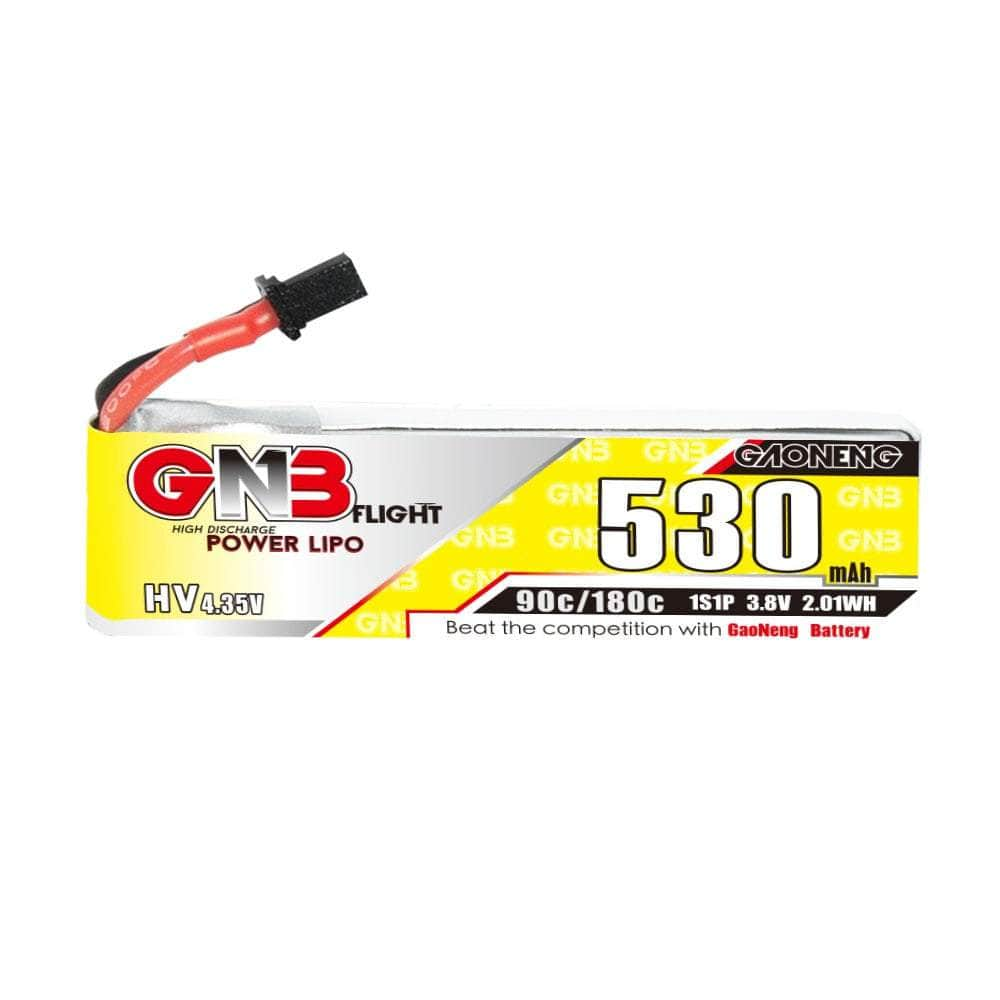 Gaoneng GNB 3.8V 1S 530mAh 90C LiHV Whoop/Micro Battery w/ Cabled - A30