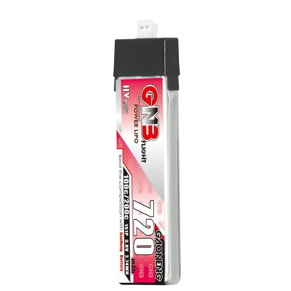 Gaoneng GNB 3.8V 1S 720mAh 100C LiHV Whoop/Micro Battery w/ Plastic Head - PH2.0