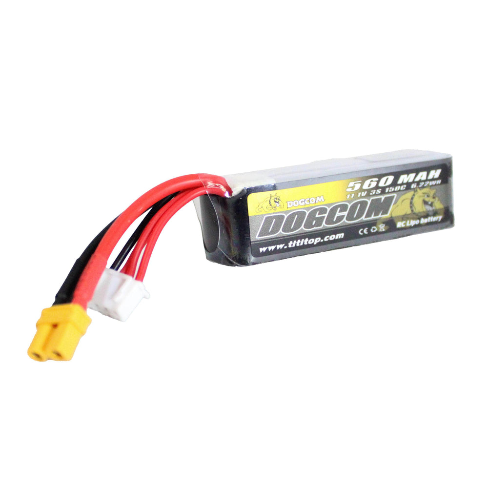 DogCom 11.1V 3S 560mAh 150C LiPo - XT30