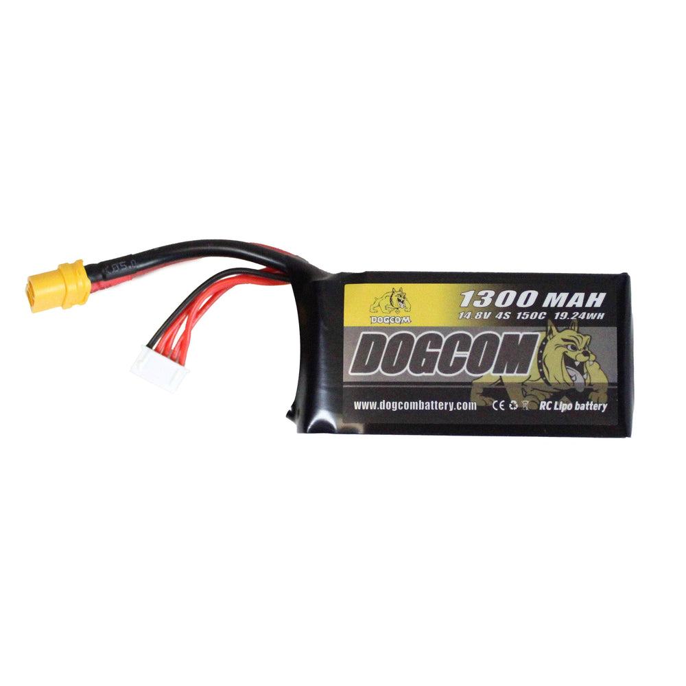 DogCom 14.8V 4S 1300mAh 150C LiPo - XT60