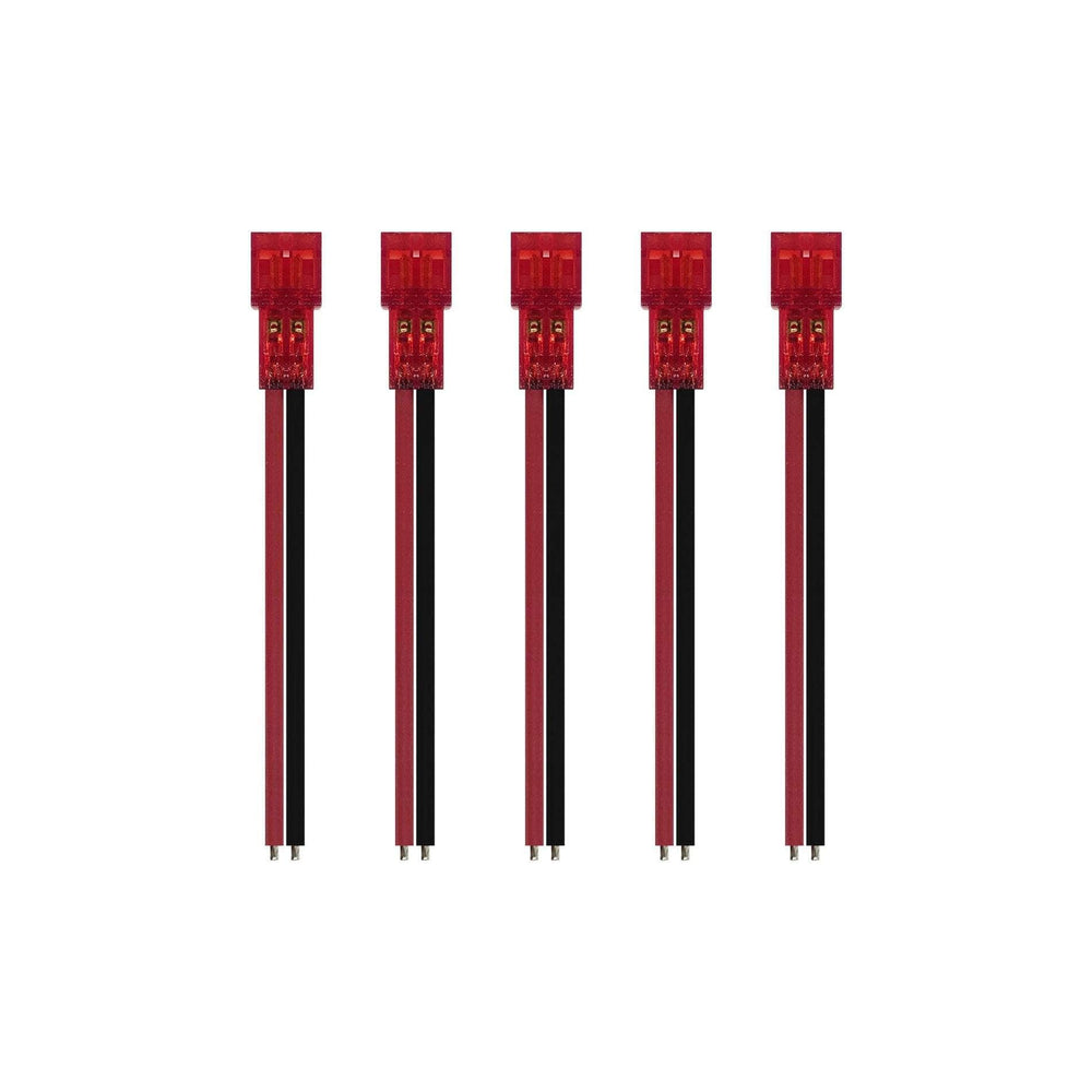 NewBeeDrone Nectar Pigtail Connector Gold Plated Solid Pin PH2.0 26AWG 45mm Red Battery Lead - 5 Pack