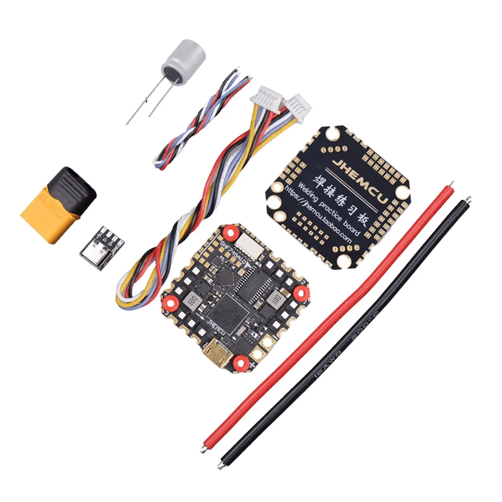 JHEMCU GHF745 F7 HD 3-6S AIO Whoop/Toothpick Flight Controller (w/ 50A AM32 4in1 ESC)