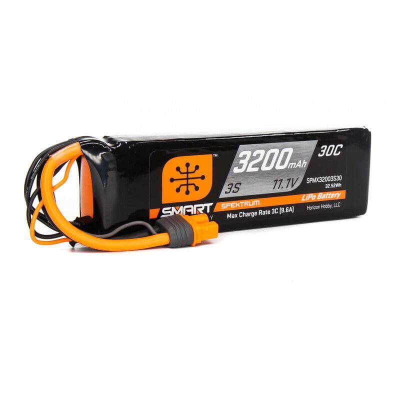 SPMX32003S30, Spektrum RC 3S Smart LiPo Battery Pack w/IC3 Connector (11.1V/3200mAh)