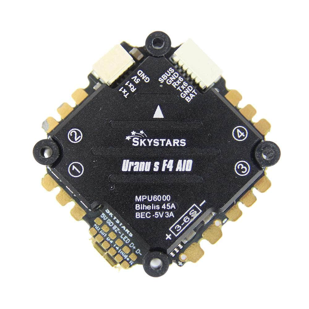 SkyStarsRC Uranus F405 3-6S AIO Whoop/Toothpick Flight Controller (w/ 40A 8Bit 4in1 ESC) - MPU6000