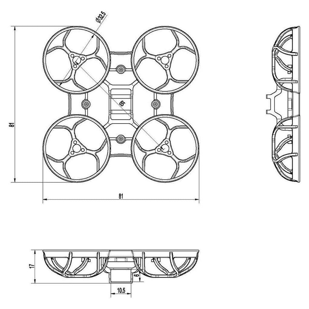 HappyModel Frame for 2024 Mobula6 / 2024 Mobula6 ECO - Choose Your Color