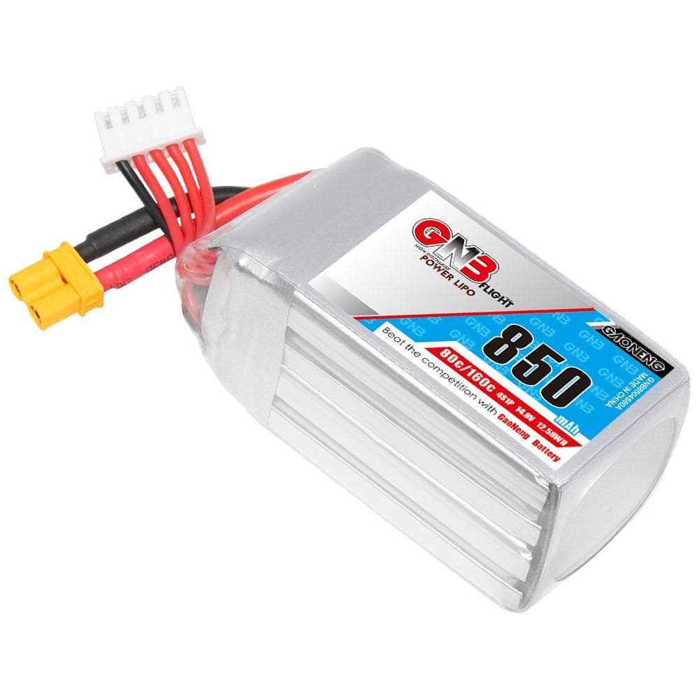 Gaoneng GNB 14.8V 4S 850mAh 80C LiPo Micro Battery (Square Type) - XT30