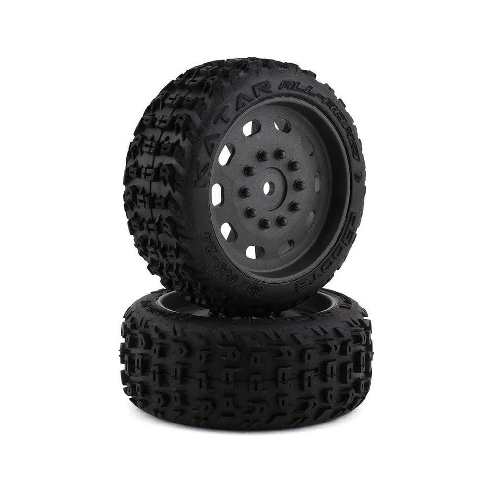 ARA550083, Arrma DBoots Katar 35/085 2.4 Pre-Mounted Tires (2) (Grey) w/14mm Hex