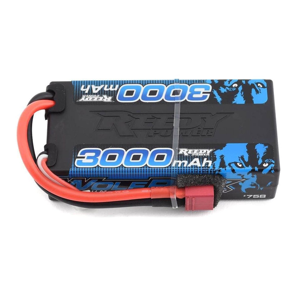 ASC758, Reedy WolfPack 2S Hard Case Shorty 30C LiPo Battery (7.4V/3000mAh) w/T-Style Connector