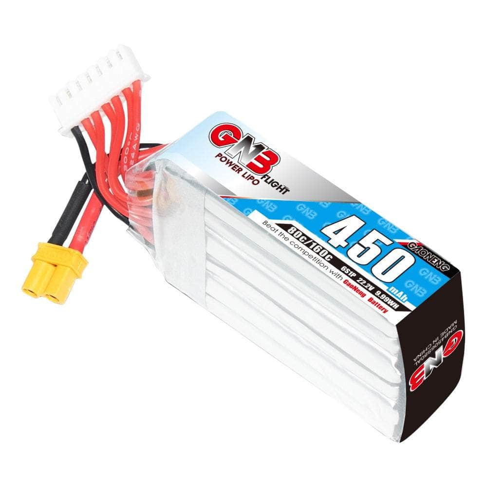 Gaoneng GNB 22.2V 6S 450mAh 80C LiPo Micro Battery (Long Type) - XT30