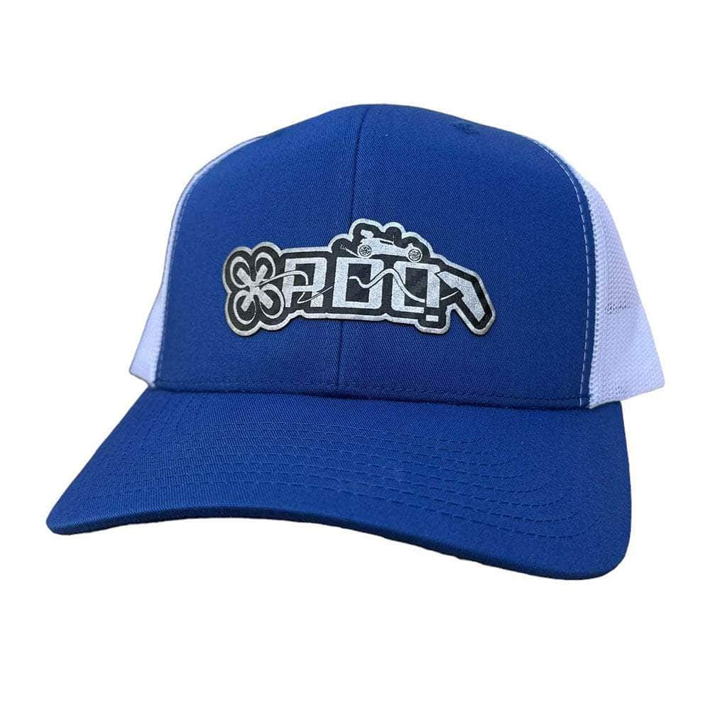 Brain3D Swag RDQ Logo Retro Trucker Hat - Royal Blue/White