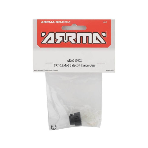 Caloosa Trains And Hobbies ARRMA Parts & Accessories ARA311002, Arrma Safe-D5 Steel Mod 0.8 Pinion Gear (19T)