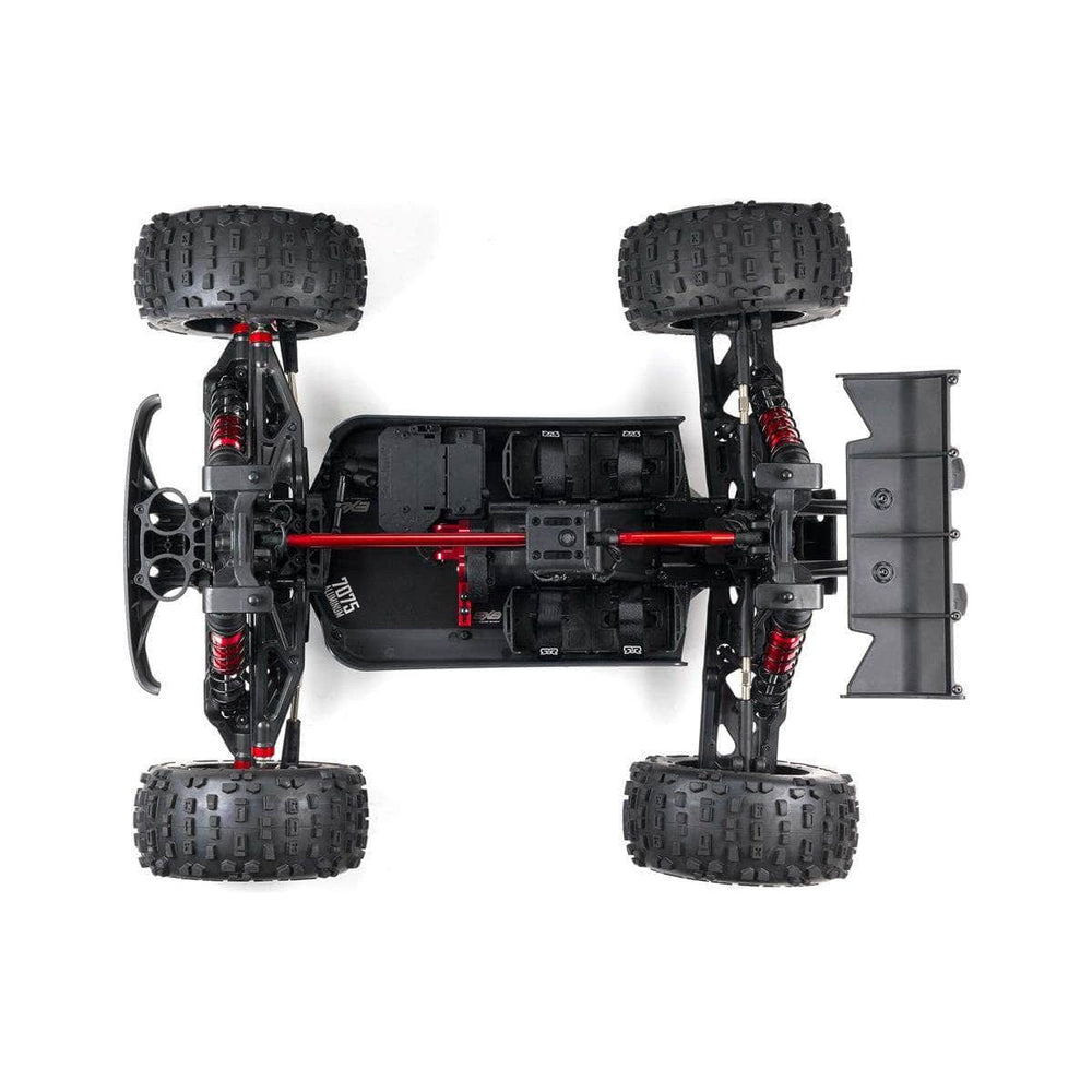 Caloosa Trains And Hobbies Arrma Monster Truck 4WD ARA5210, Arrma Outcast 1/5 EXB EXtreme Bash Roller 4WD Monster Stunt Truck (Black)