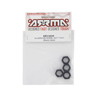 Caloosa Trains And Hobbies ARRMA Parts & Accessories ARAC9763, AR310449, Arrma 17mm Aluminum Wheel Nut (Black) (4)