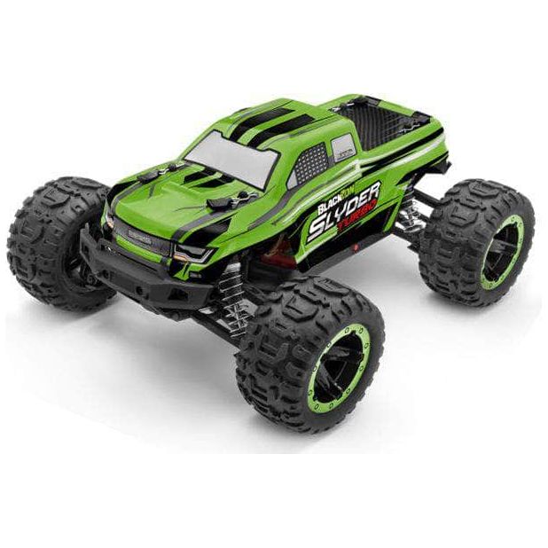 Caloosa Trains And Hobbies RC Monster Truck 4WD Green BlackZon Slyder Monster Truck (MT) Turbo 1/16 4WD RTR 2S Brushless